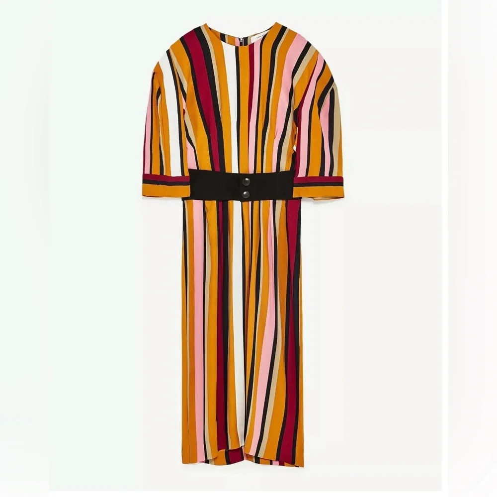 Zara Midi Striped Studio Dress - Picture 3 of 15